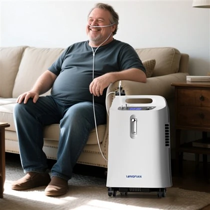 Przenośny 5L Medical Tlen Concentrator z nebulizatorem dla opieki szpitalnej i domowej